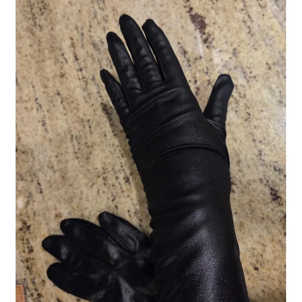 Vintage Womens Size XS-S 6 Black Nylon Formal 12